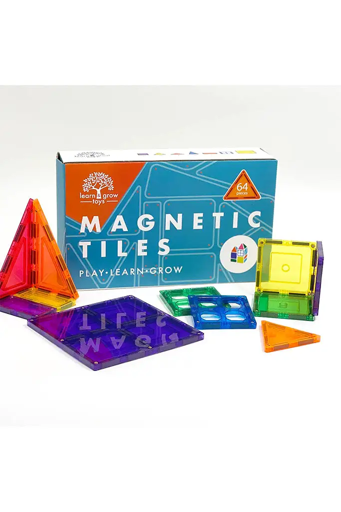 Magnetic Tiles Set - 64 Pieces