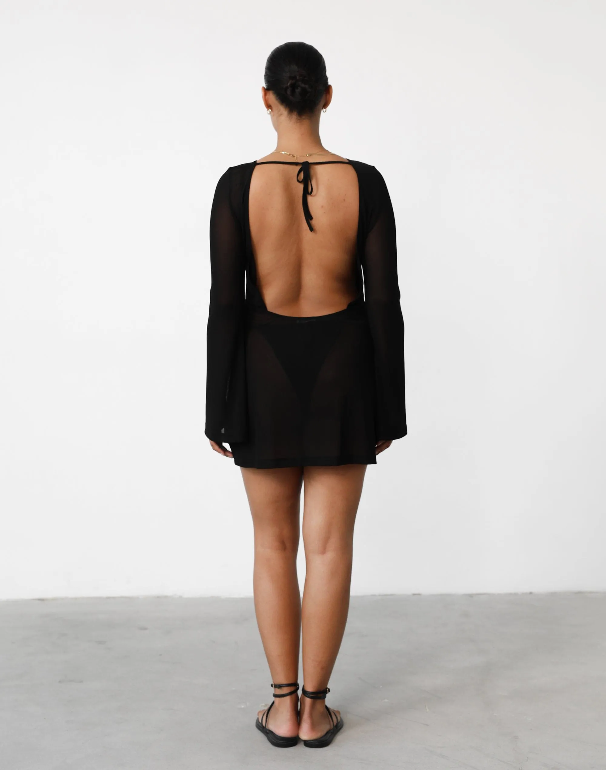 Make Waves Mini Dress (Black)