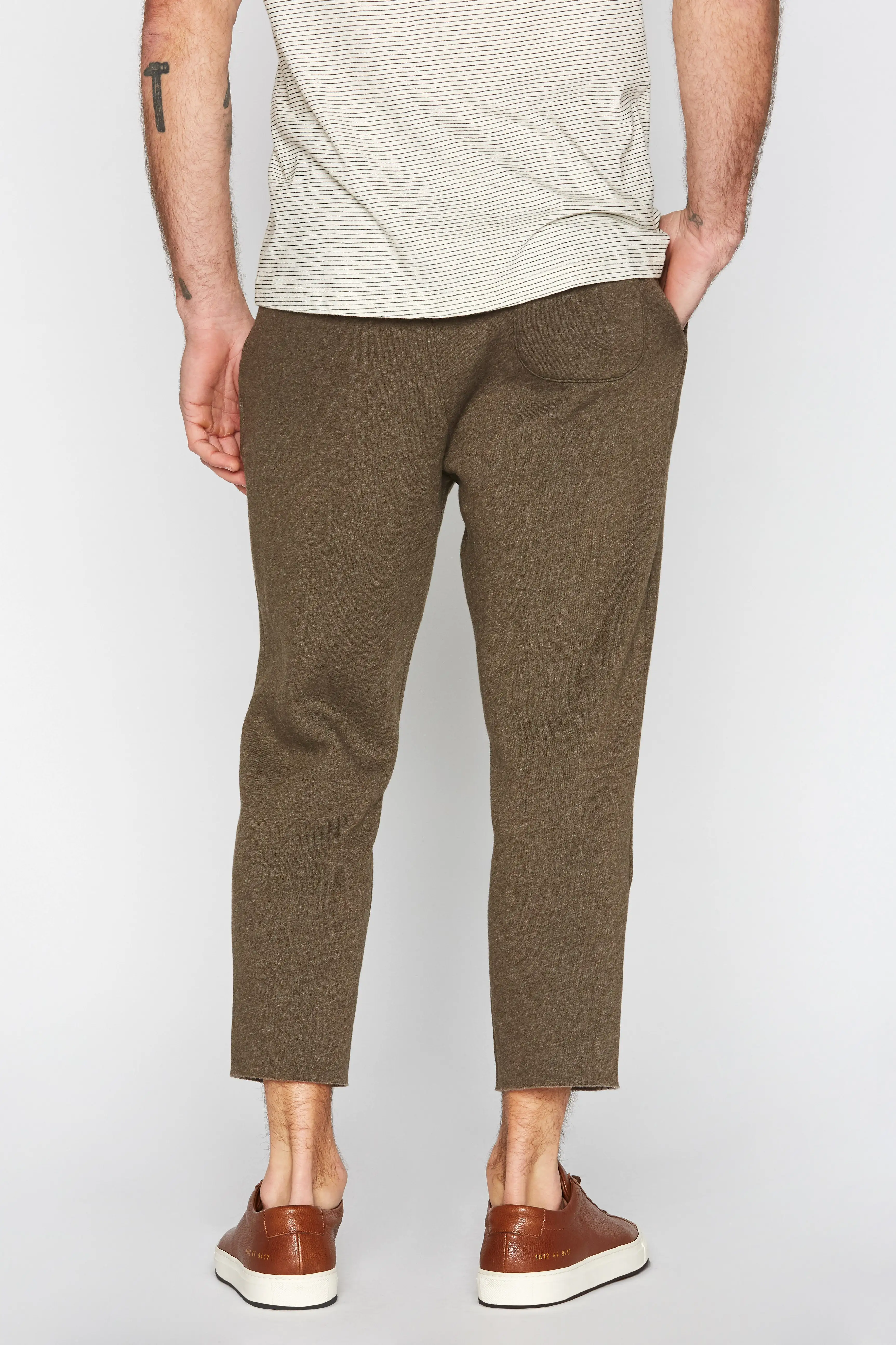 Men's French Terry Cut Off Raw Hem Sweatpant