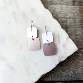 Mini Stacks - Metallic Blush - Acrylic Earrings