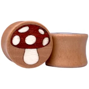 Mushroom Wood Inlay Plugs