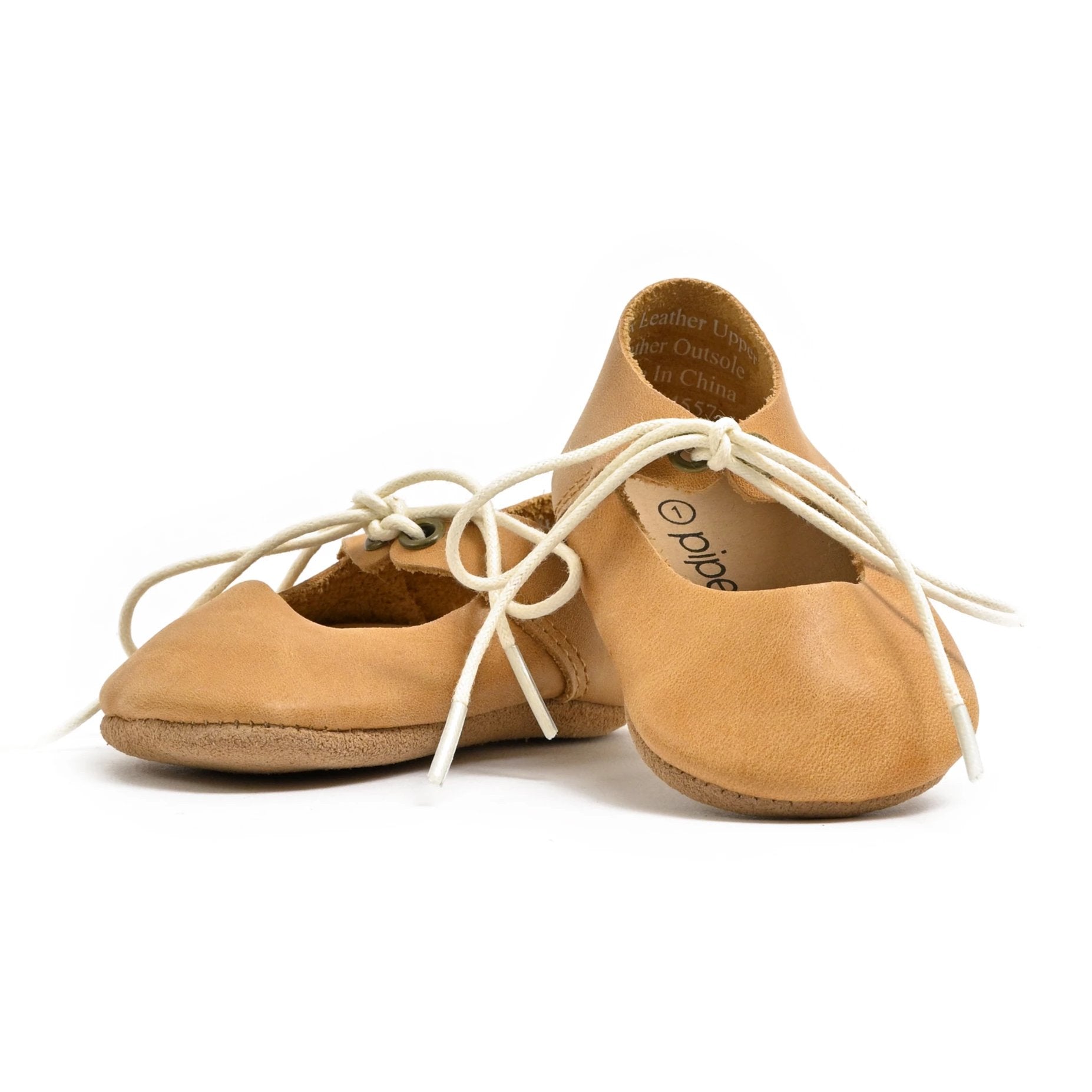 Natural - Lace-Up Mary Jane - Soft Sole