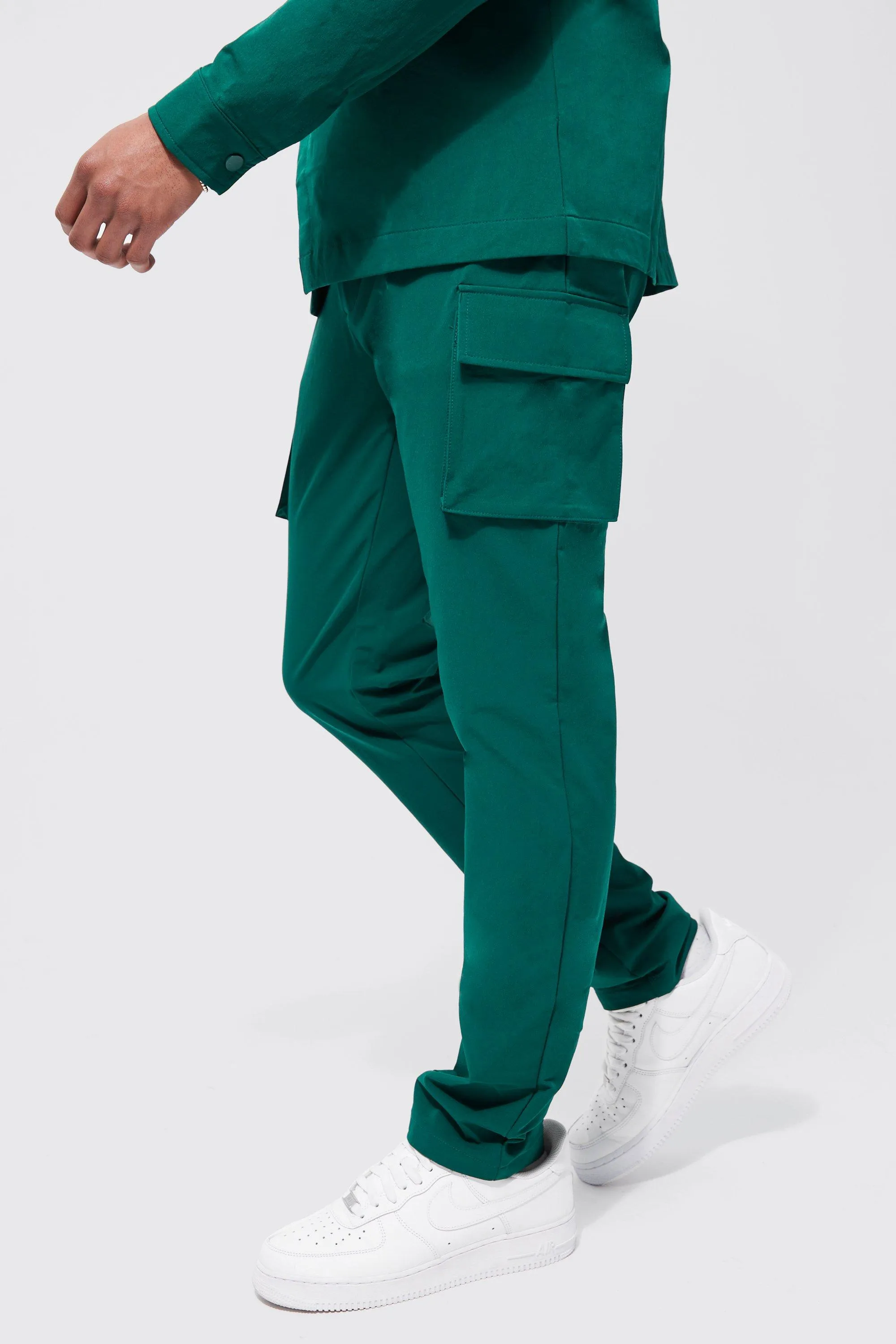 Nylon Cargo Smart Slim Trousers