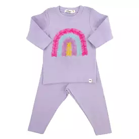 oh baby! Two Piece Set - Bright Tulle Rainbow Applique - Orchid