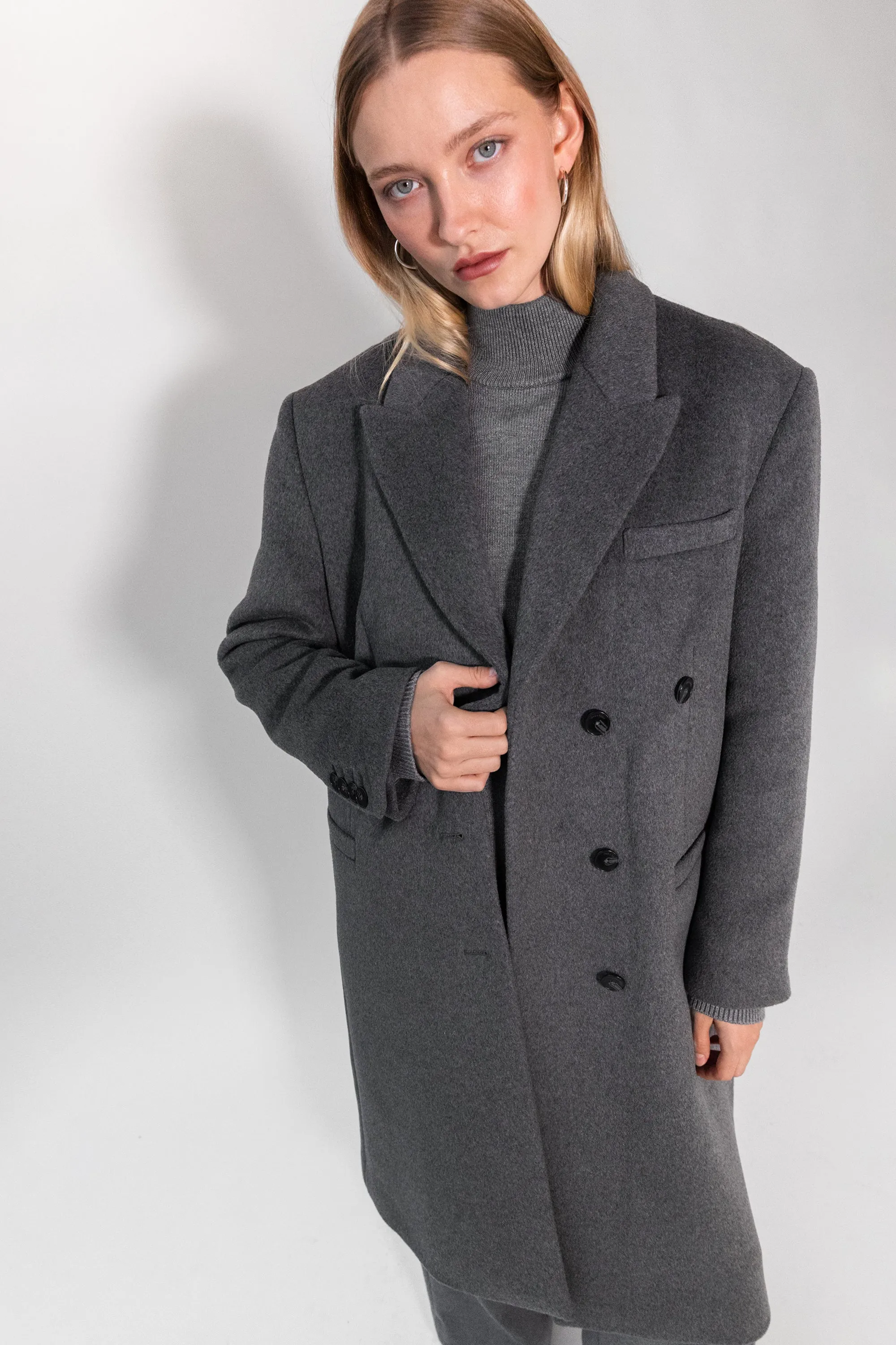 OVERSIZED WOOL-BLEND COAT