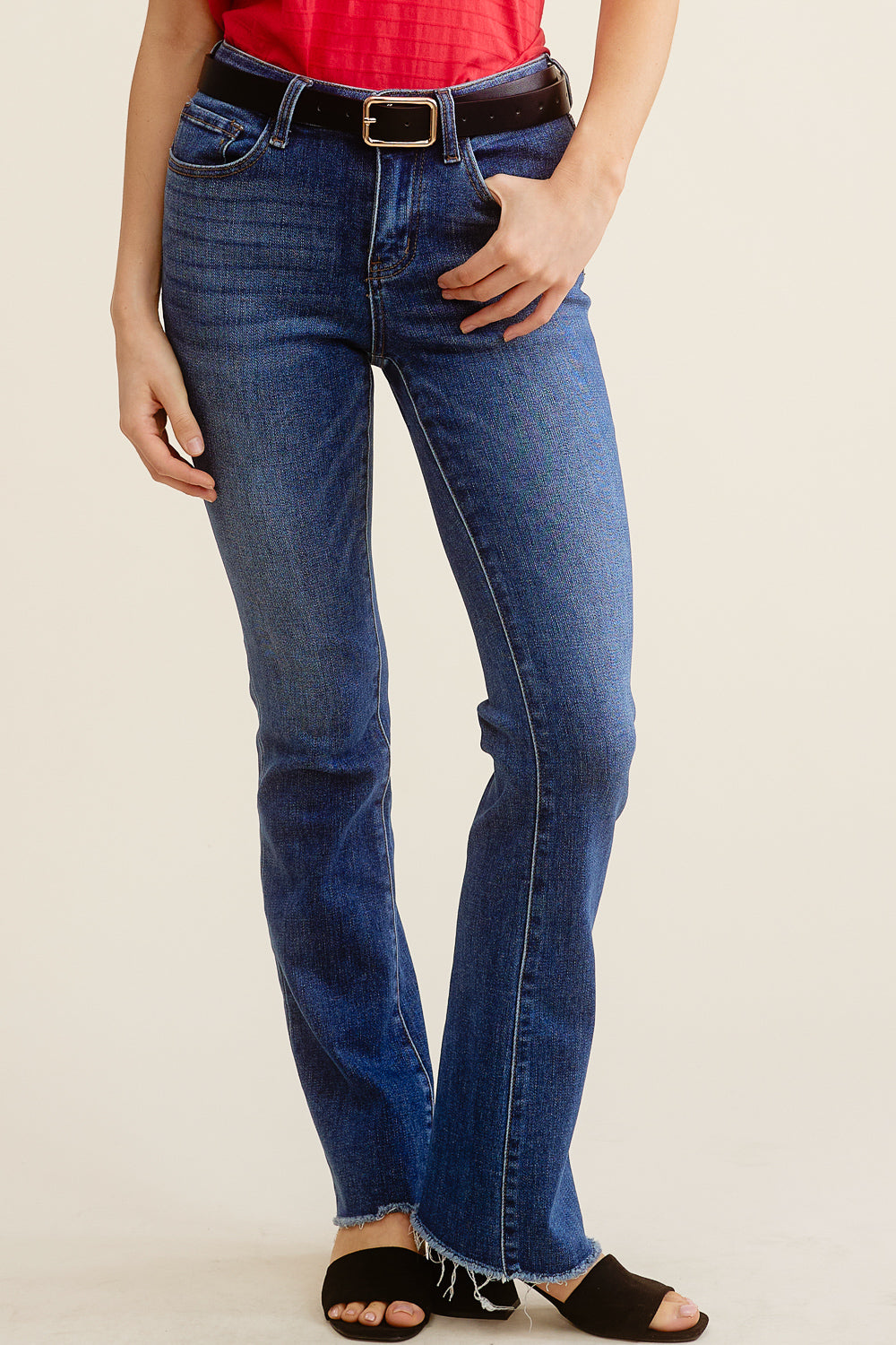 Raw Hem Bootcut Denim