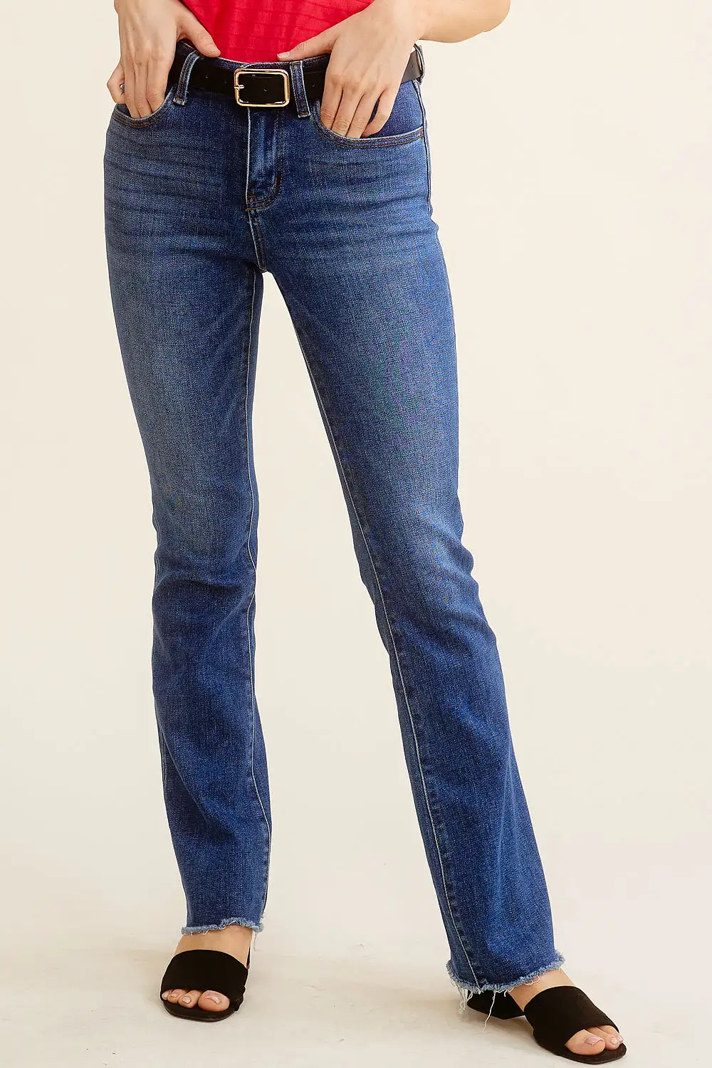 Raw Hem Bootcut Denim