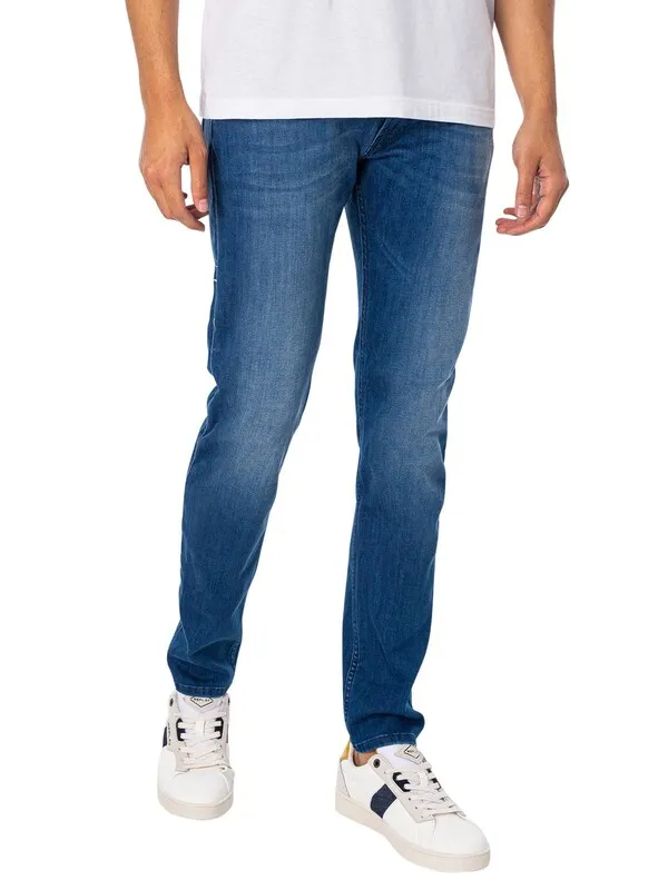 Replay Anbass Slim Jeans - Mid Blue