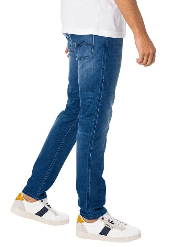 Replay Anbass Slim Jeans - Mid Blue