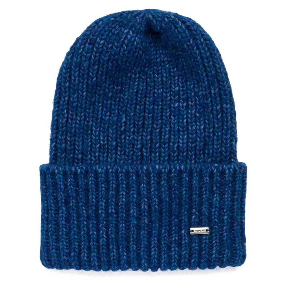 Replay AX4294 Knitted Beanie, Blue