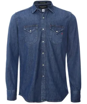 Replay Blue Pocket Denim Shirt