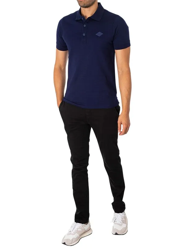 Replay Diamond Logo Polo Shirt - Blue