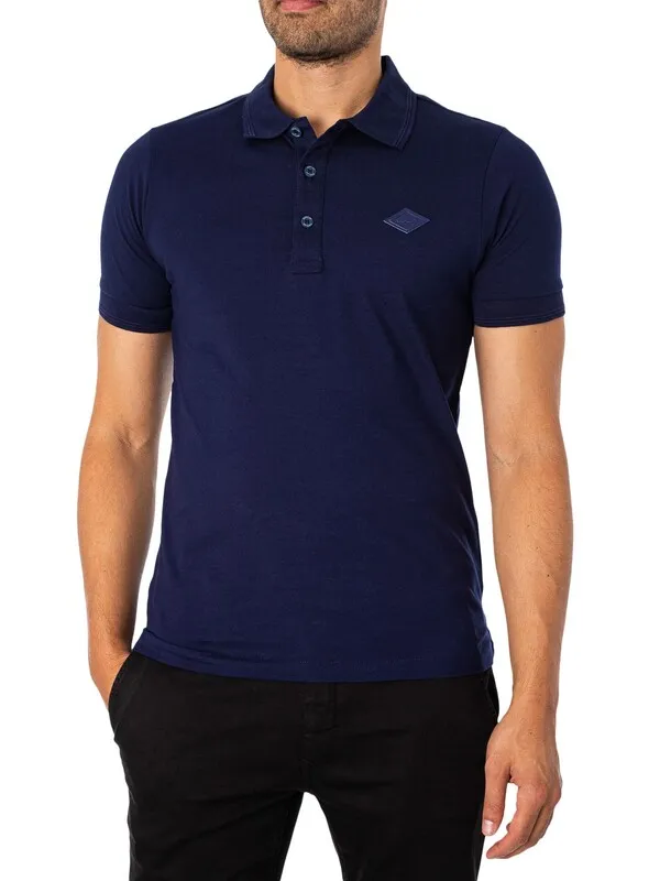 Replay Diamond Logo Polo Shirt - Blue