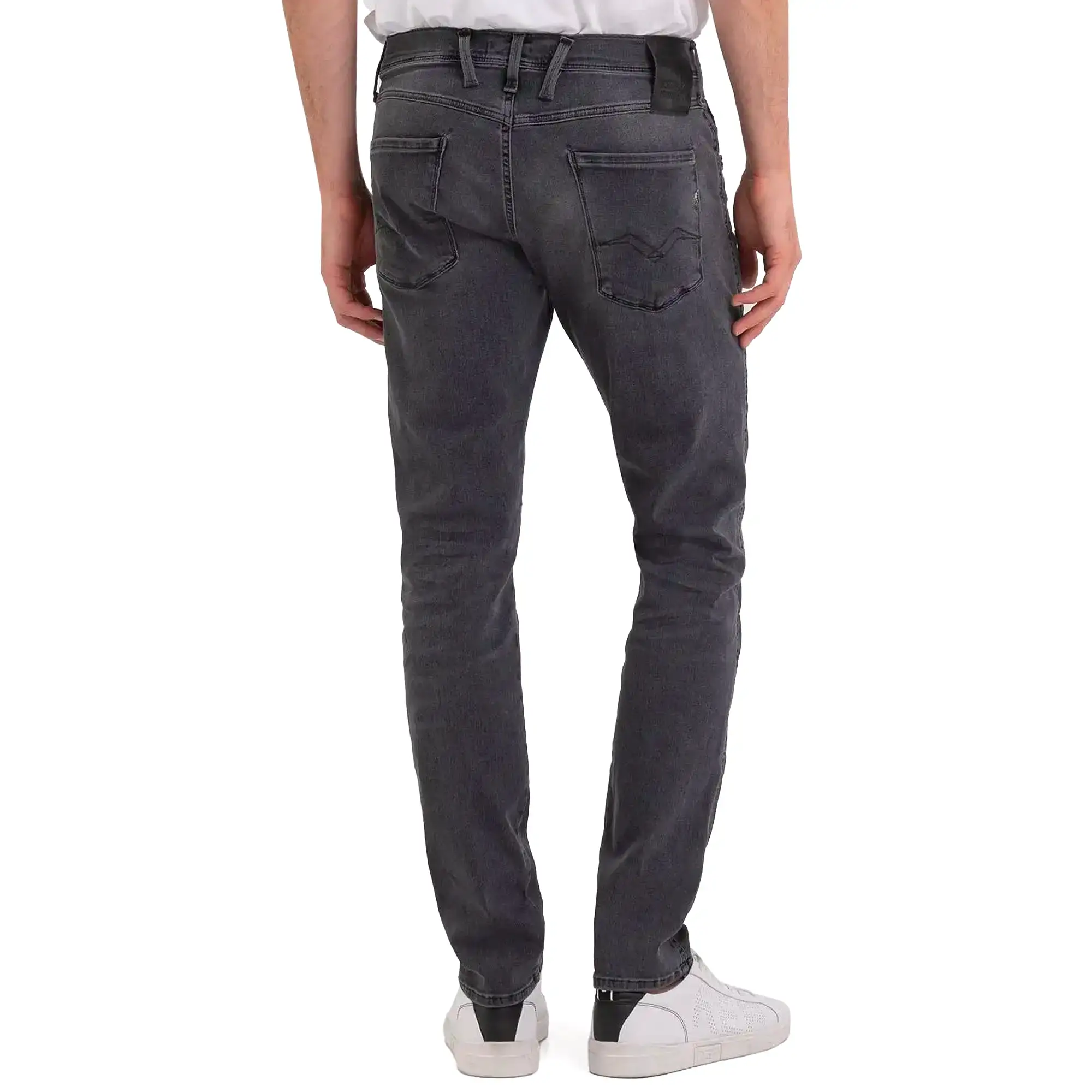 Replay Hyperflex Re-Used Anbass Slim Tapered Jeans - Original Dark Grey