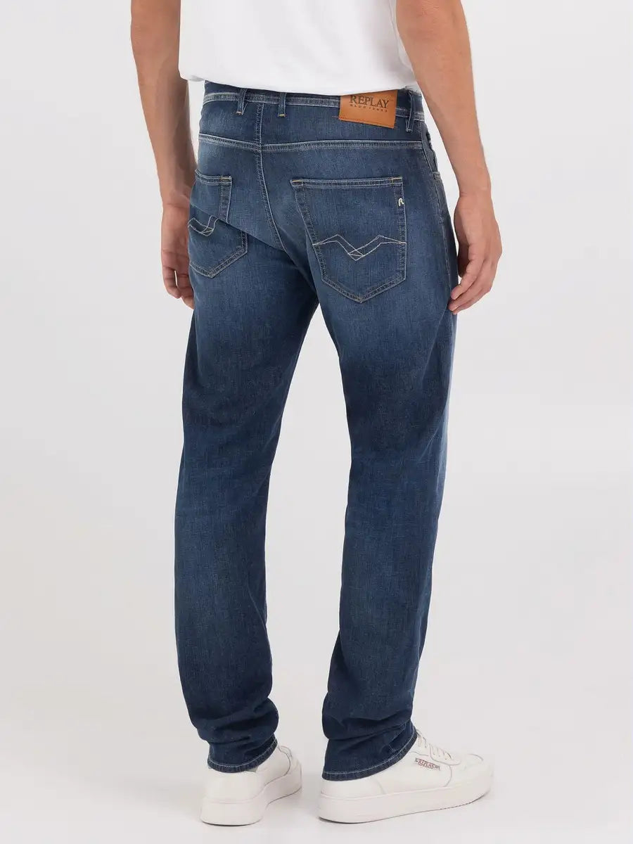 Replay PE24 Jeans Straight Fit Grover Dark Blue Man