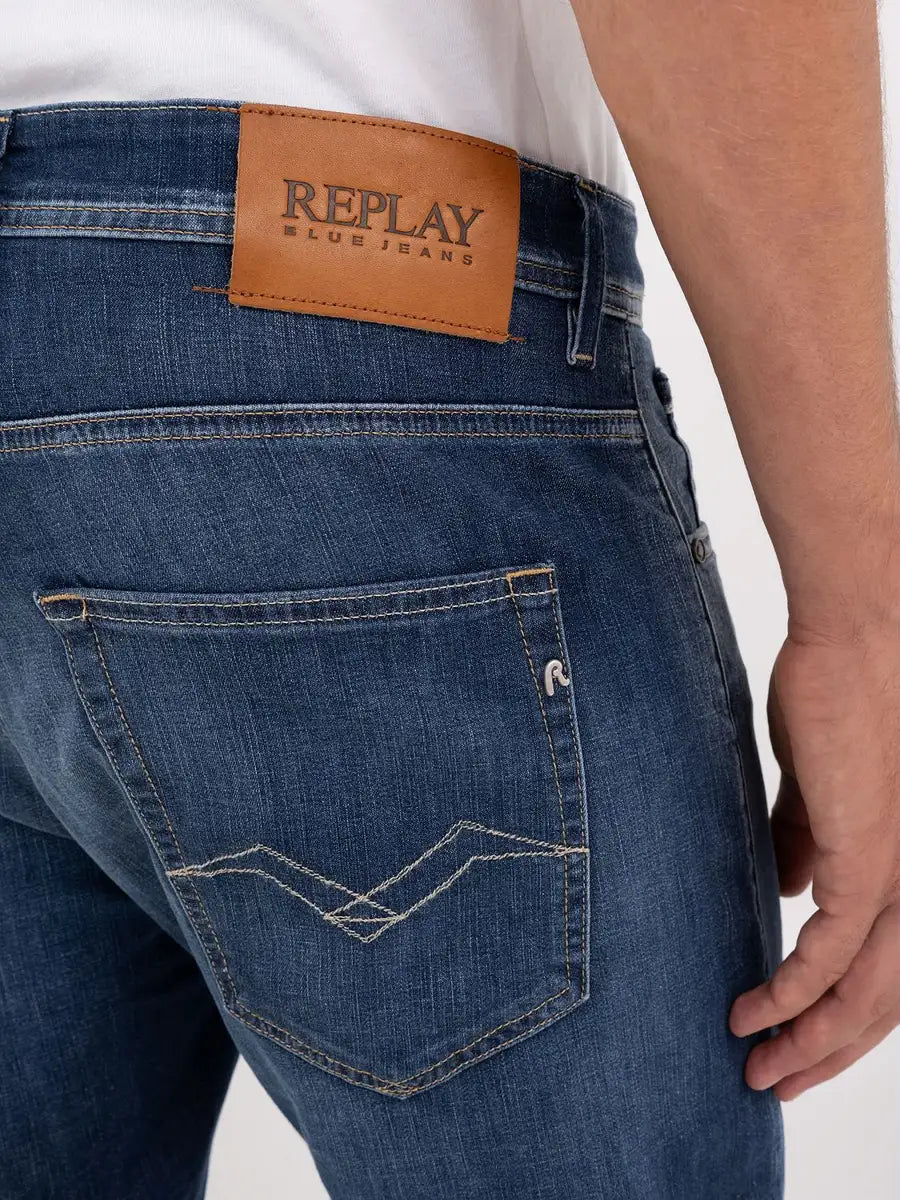 Replay PE24 Jeans Straight Fit Grover Dark Blue Man