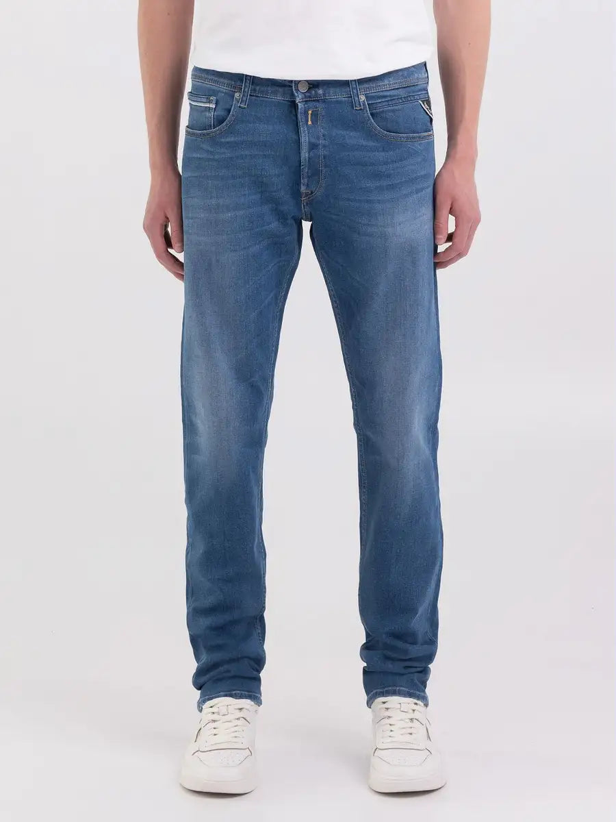 Replay PE24 Jeans Straight Fit Grover Medium Blue Man