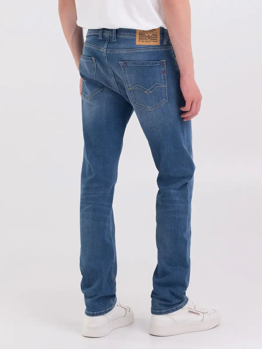 Replay PE24 Jeans Straight Fit Grover Medium Blue Man