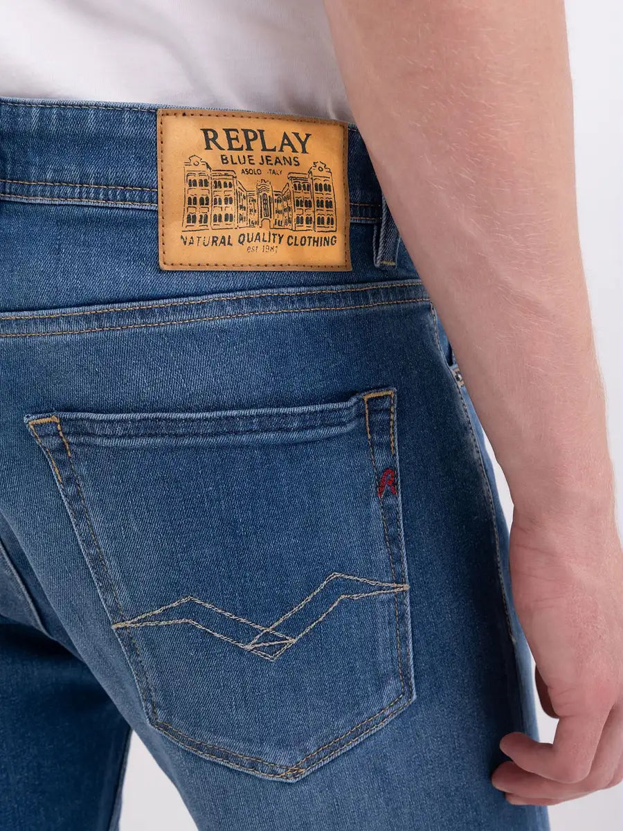 Replay PE24 Jeans Straight Fit Grover Medium Blue Man