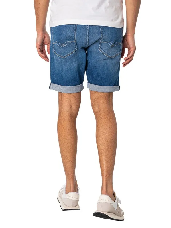 Replay Tapered Denim Shorts - Medium Blue