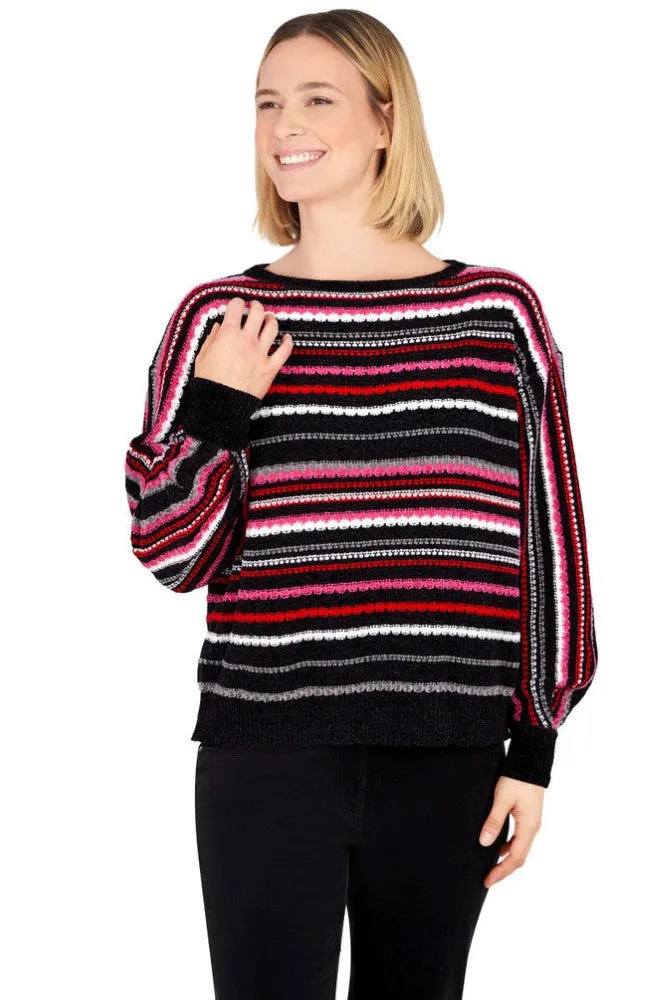 Ruby Rd. Womens Holiday Stripe Sweater