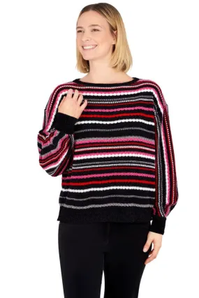 Ruby Rd. Womens Holiday Stripe Sweater