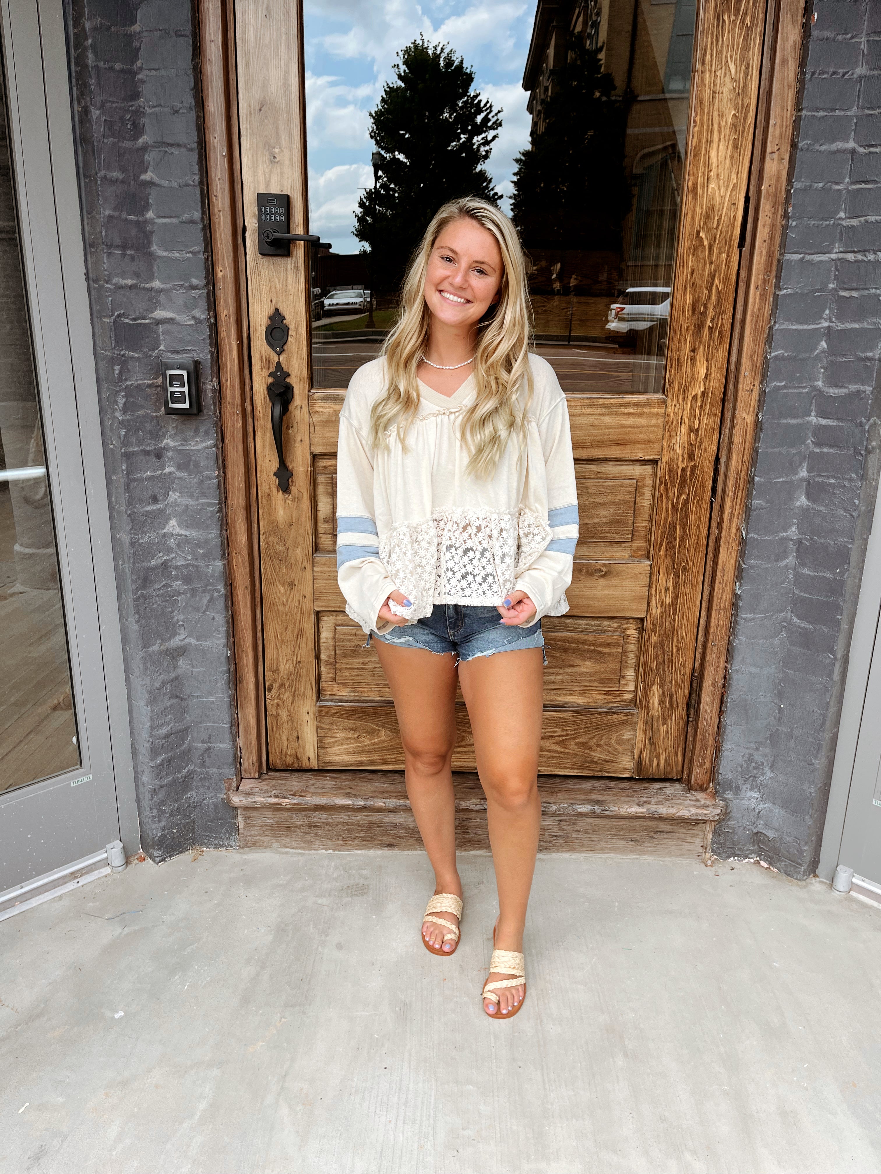 Sherri Cream Lace Top