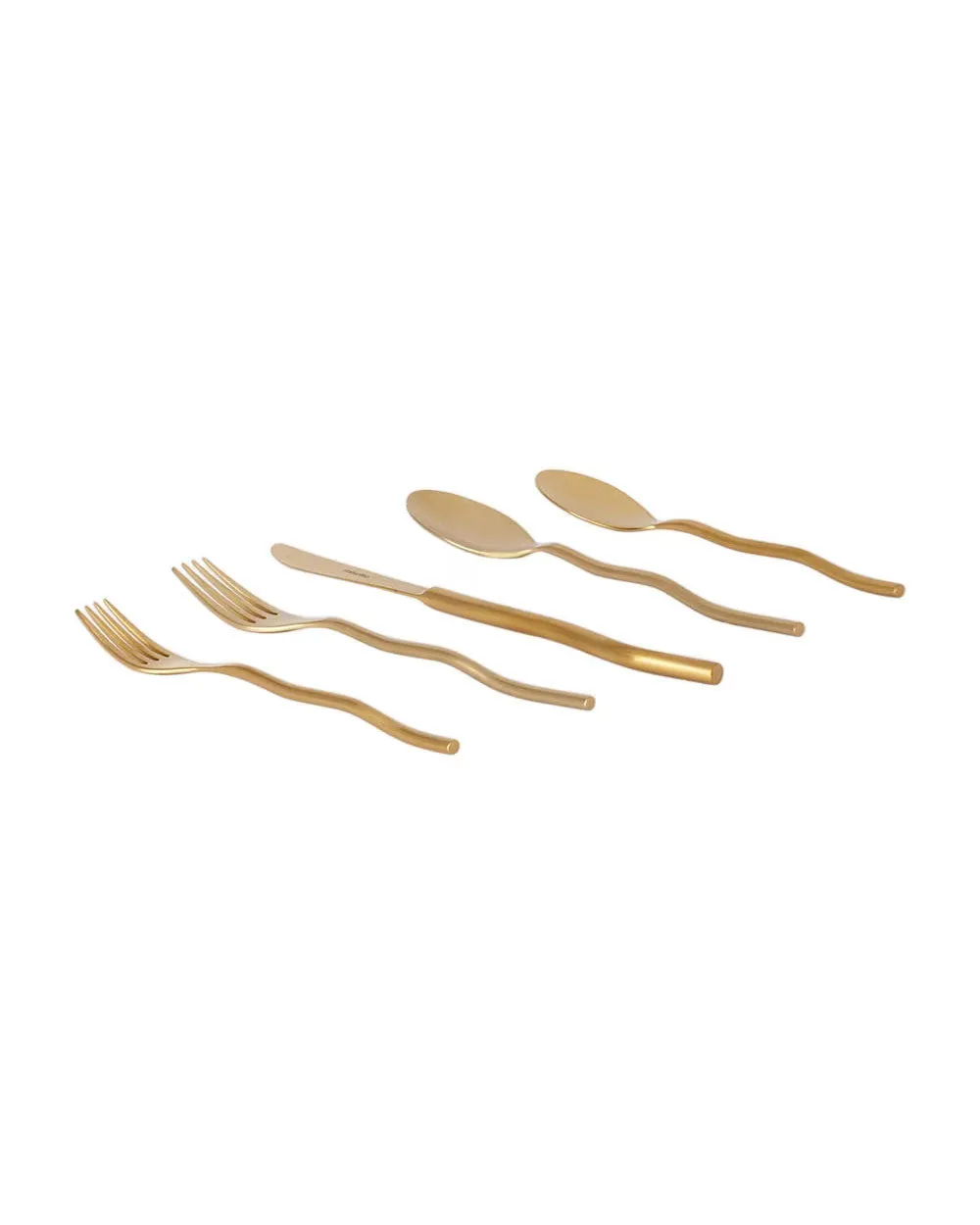 Squiggle 5-Piece Gold Cutlery Set