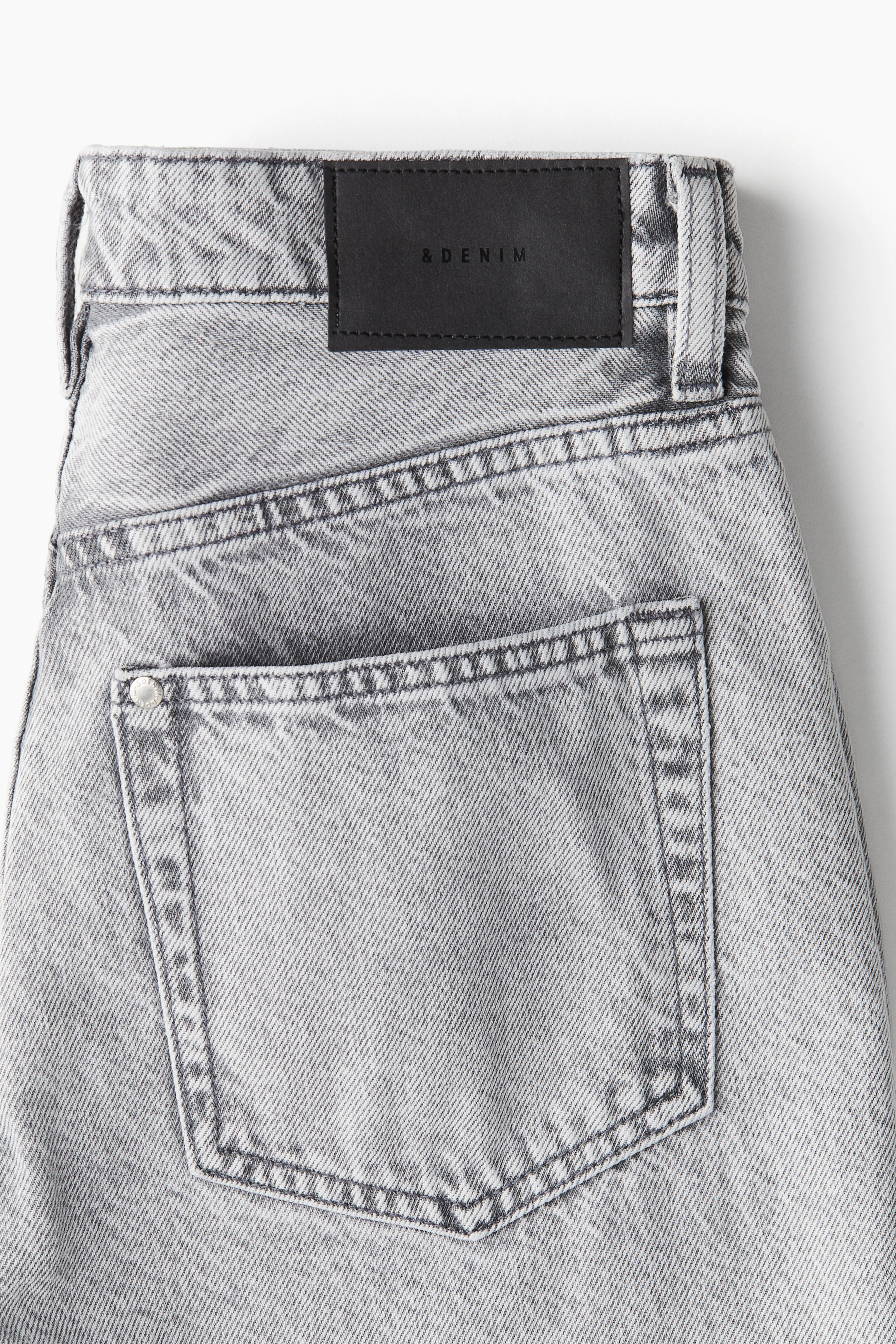 Straight High Jeans - High waist - Extra-long legs - Denim grey - Ladies | H&M GB