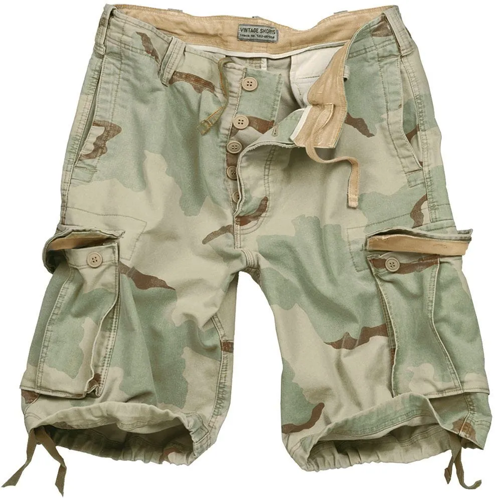 Surplus Vintage Shorts Washed 3-Colour Desert