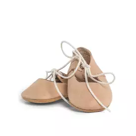 Tan - Lace-Up Mary Jane - Soft Sole