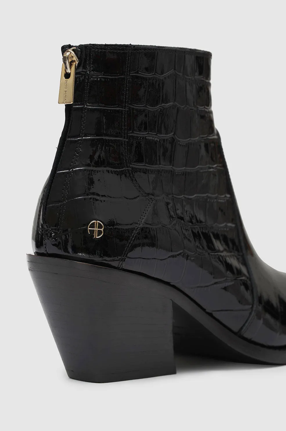 Tania Boots - Black Embossed