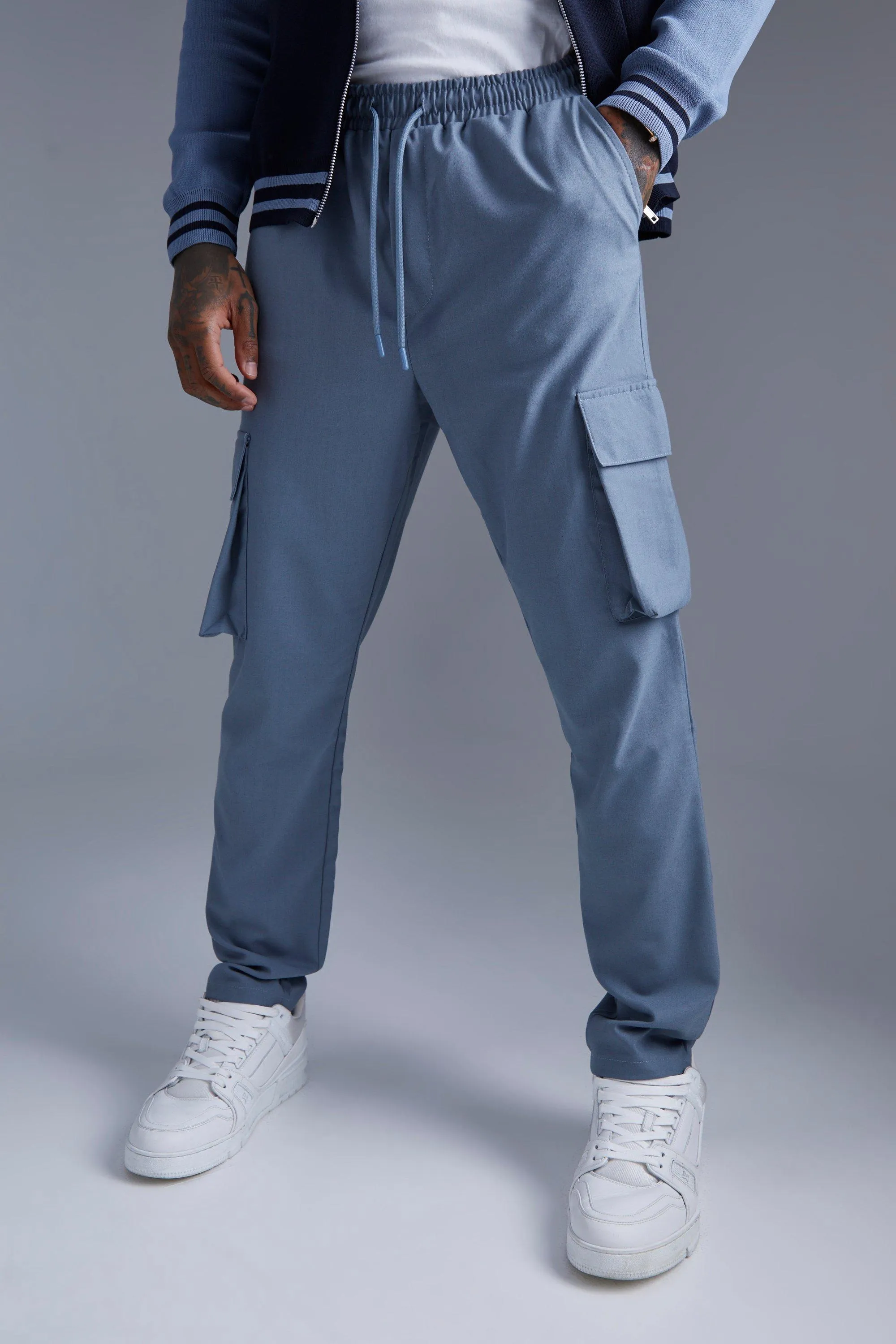 Tapered Cargo Smart Jogger Waist Trousers