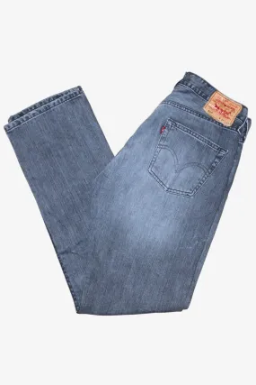 VINTAGE LEVI 501 GREY WASH DENIM JEANS (31 X 32)