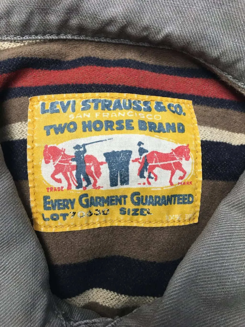 Vintage Levis blanket lined chore jacket in washed grey – Medium / Large