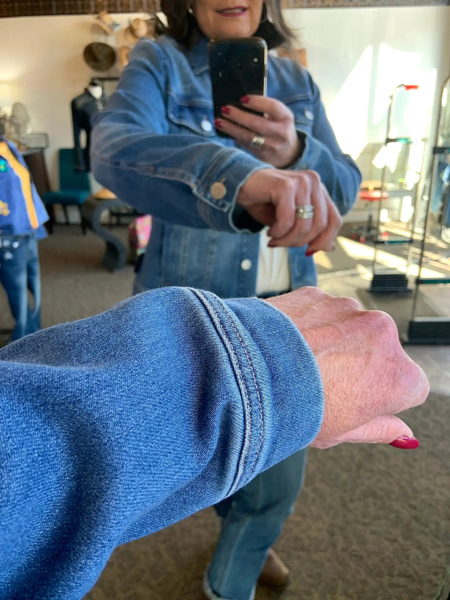 Vintage Washed Denim Coat - Small to 3X