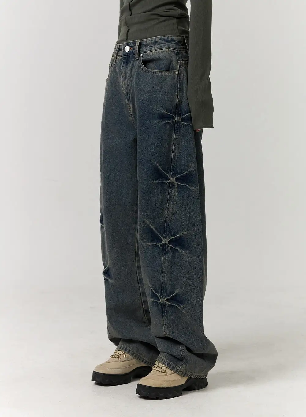 Vintage Washed Wide Fit Jeans (UNISEX) CD329