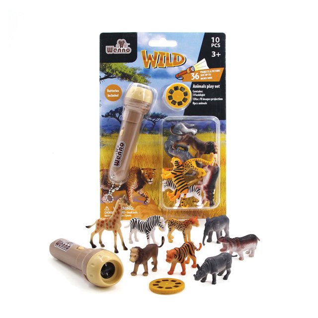 Wenno - Wild Animals Image Projection 8 Piece Figure Set